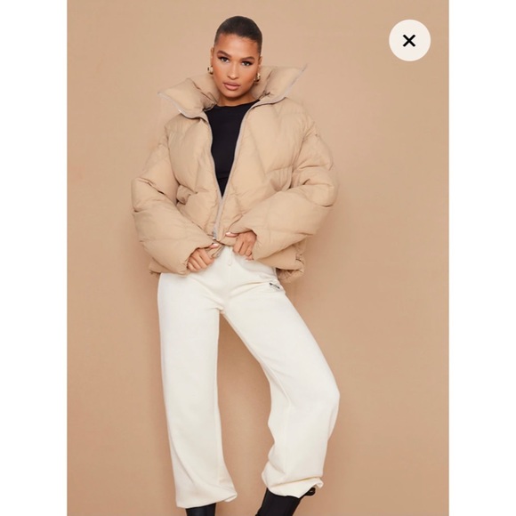 ❌SOLD❌Pretty Little Thing Chevron Quilted Puffer Jacket - Picture 3 of 9